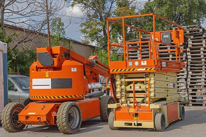 warehouse operations with forklift equipment in use in Brea CA